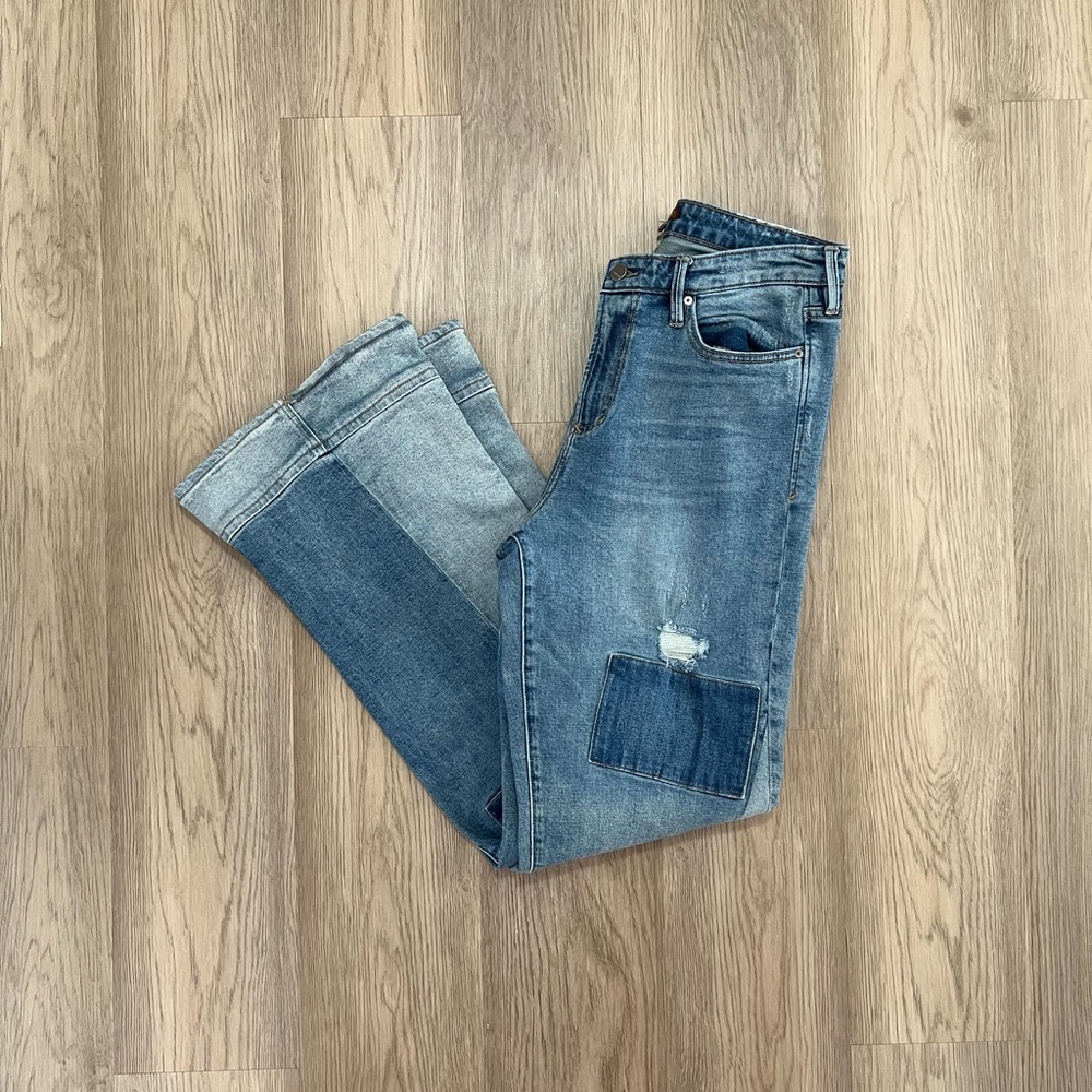 Dear John Walker Patchwork Flare Jeans Size 31